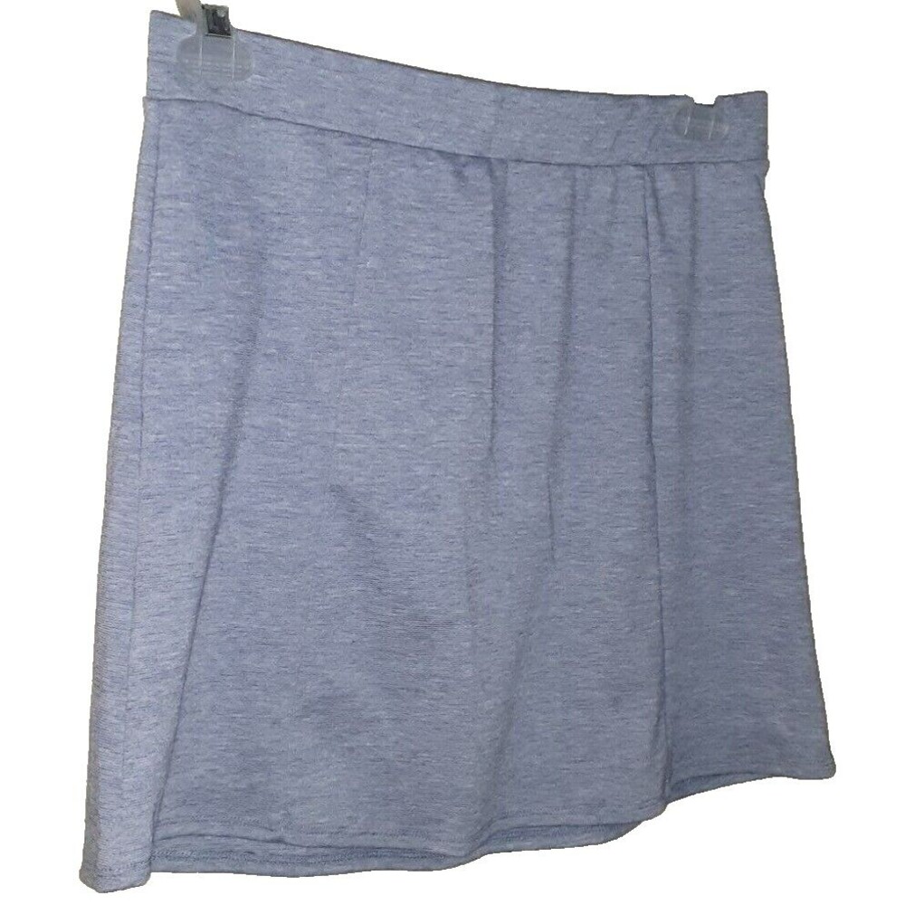Wet Seal Heather Blue 70's Women Stretch Short Mini Skirt Juniors Size Medium
